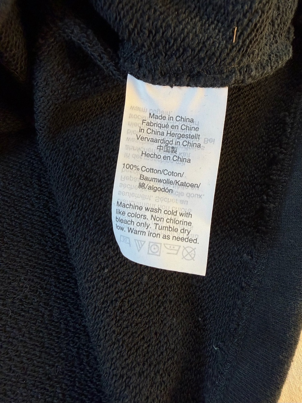 Madewell Black Cotton Crewneck Sweatshirt with Red, Blue, and Gray Stars - Picture 5 of 8